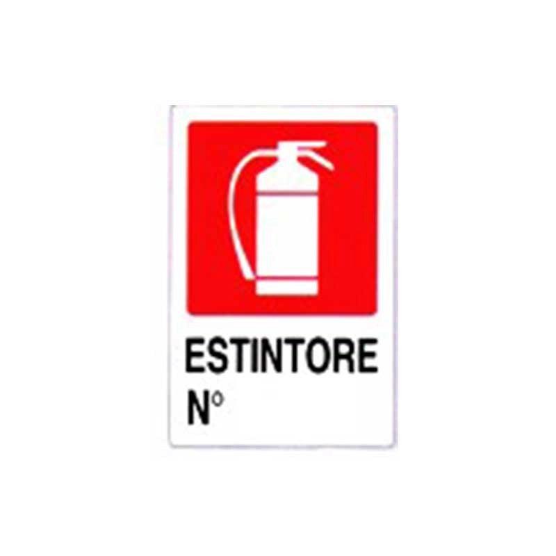 Cartello estintore n° - cm 20X30