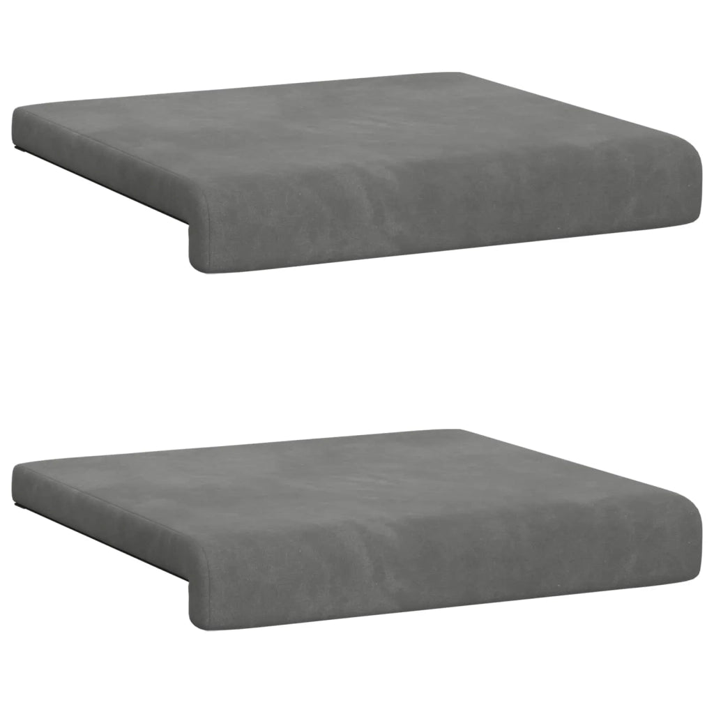 Cuscino per panchina 2 pcs Velluto Grigio Scuro 42043022