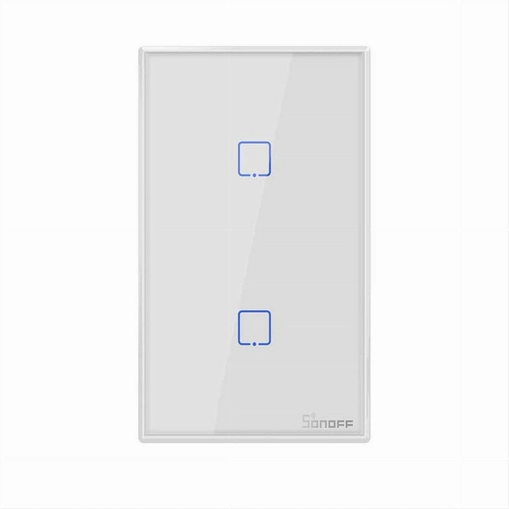 Trade Shop - Interruttore Sonoff Smart 2 Canale Controller Wifi Placca Touch Domotica T2us2c -