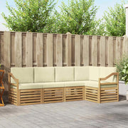 Set divano sezionale con cuscino 5 pcs Bianco e Crema 3391850