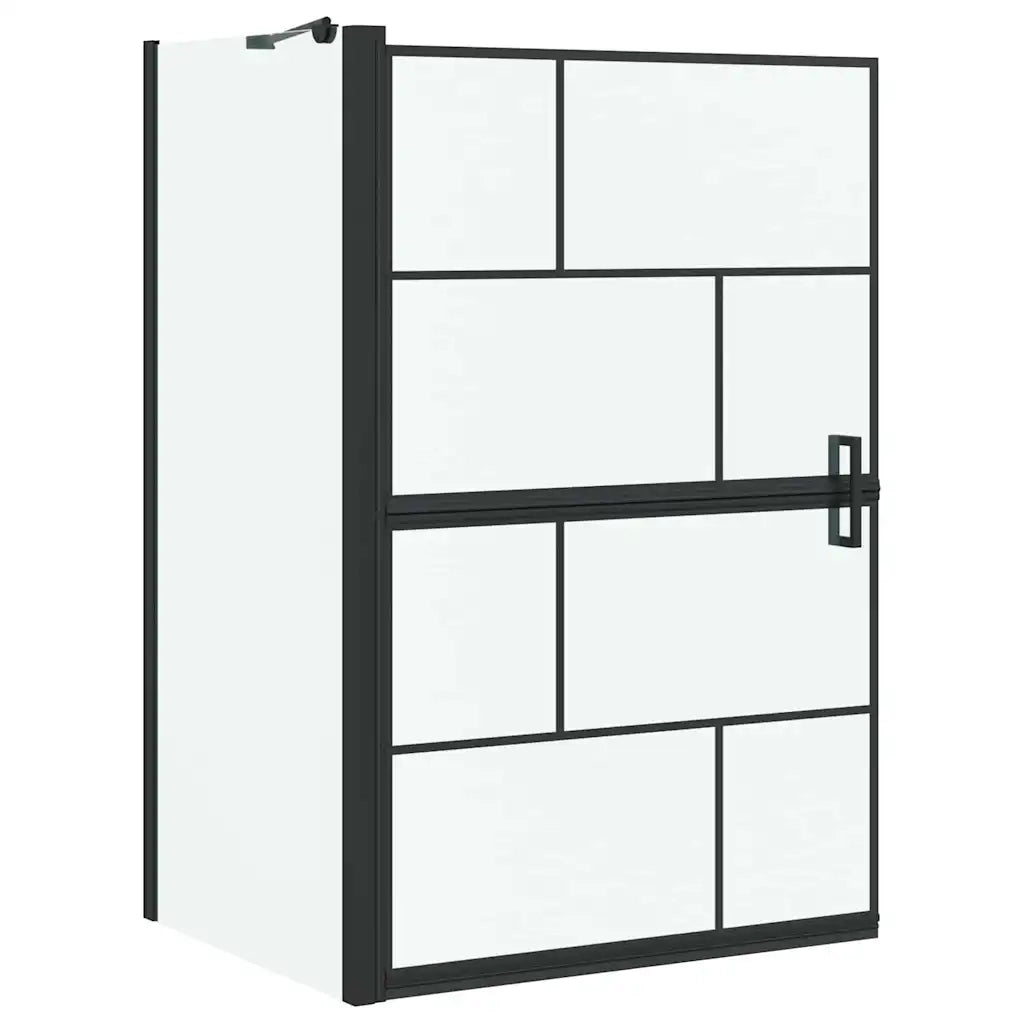 Schermo per Bagno e Doccia Nero e trasparente 80 x 68 x 128 cm CFW6936351