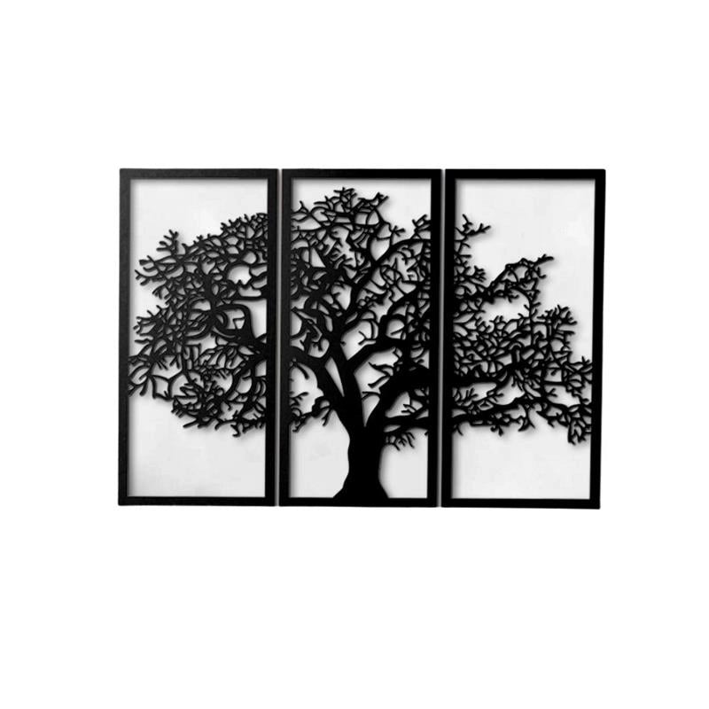CORNICE DECORATIVA ALBERO DELLA VITA NERO 125X88 CM MT192401