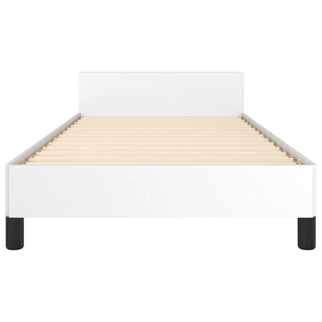 Giroletto con Testiera Bianco 90x190 cm in Similpelle