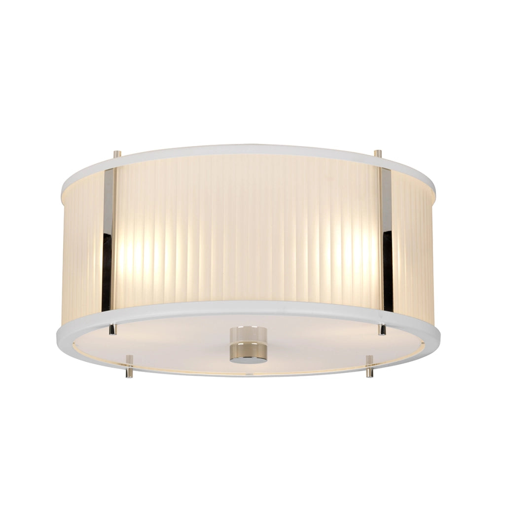 Lampada a sospensione Corona bianca nichel 3xE27 Ø40