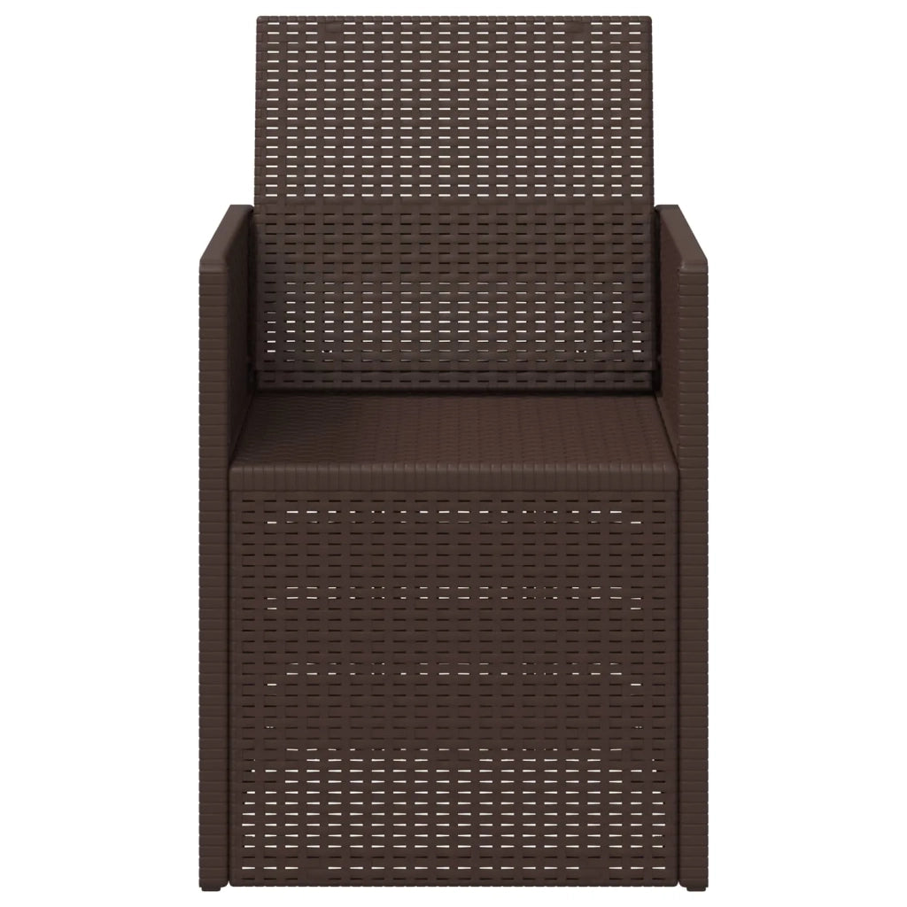 Sedie da pranzo da giardino 2 pcs Marrone PP 899962