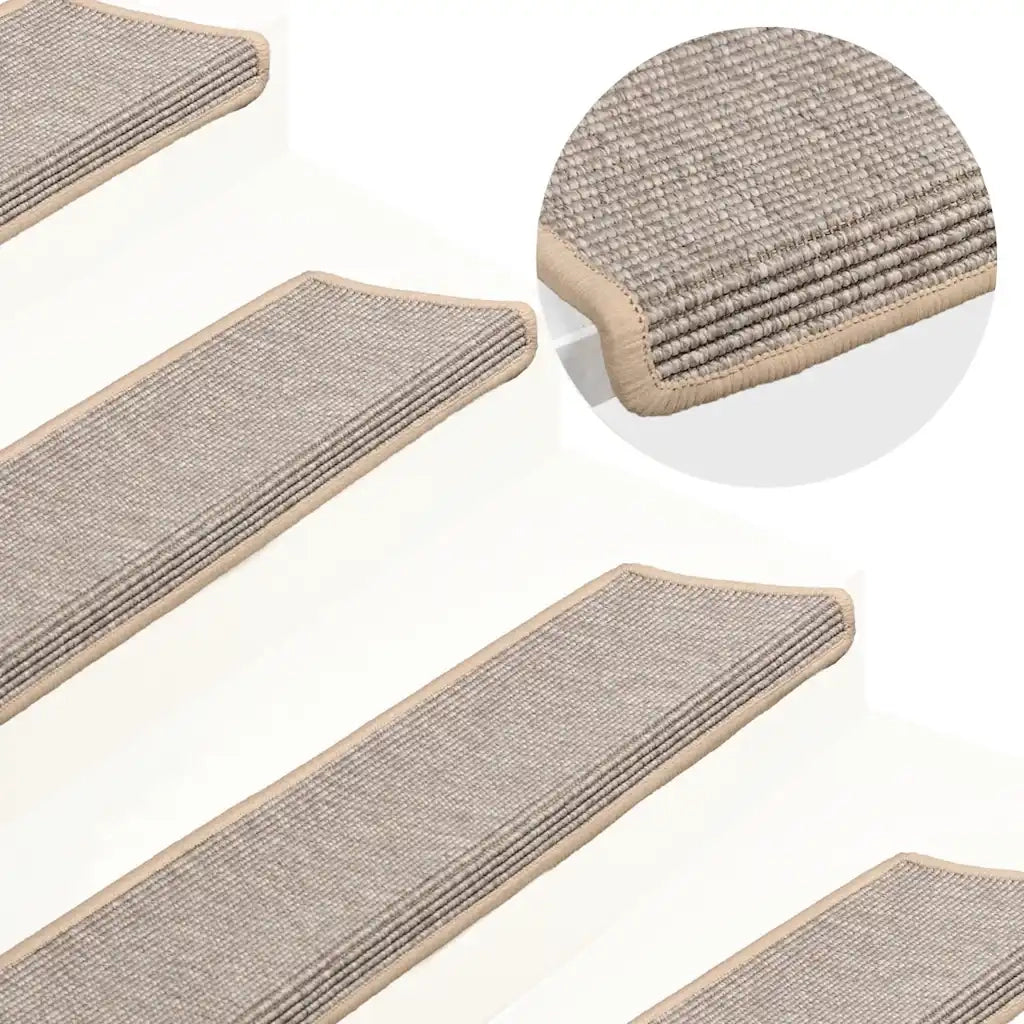Tappetini per scale 15 pz 65x21x4 cm argento bordo rettangolare 326907