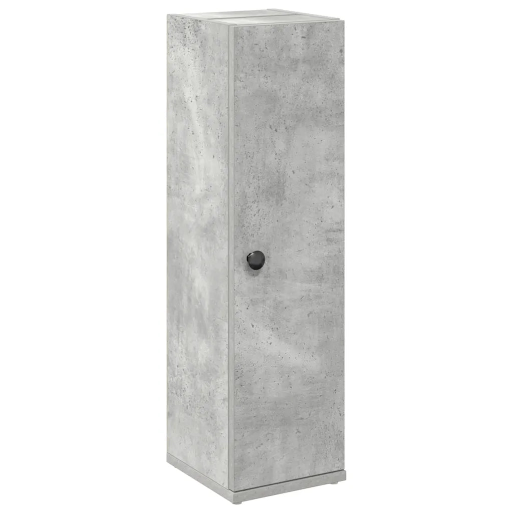 Mobile da Bagno con Portarotolo Grigio Cemento 20,5x22x72 cm 858518
