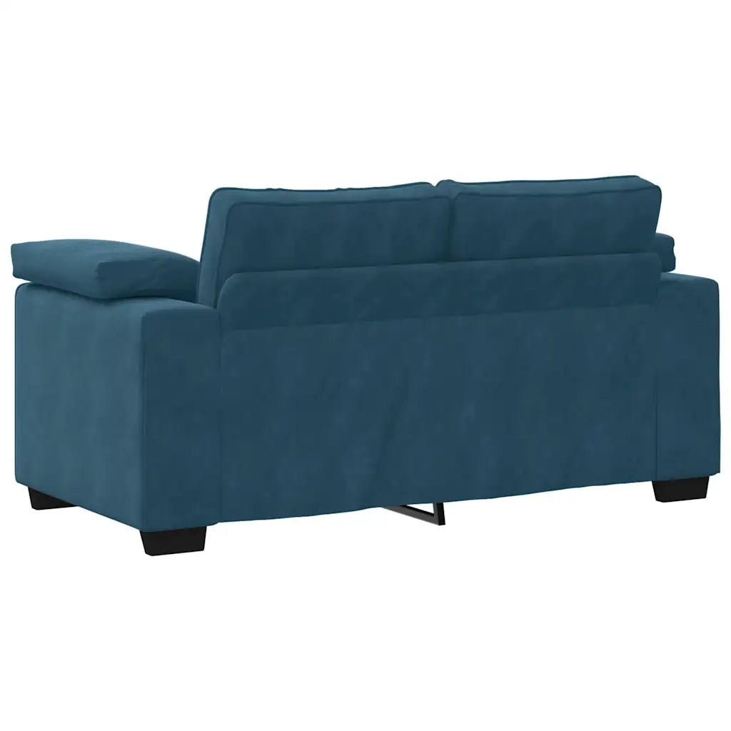 Divano Divanetto Blu 160x77x82 cm in Velluto 4105266