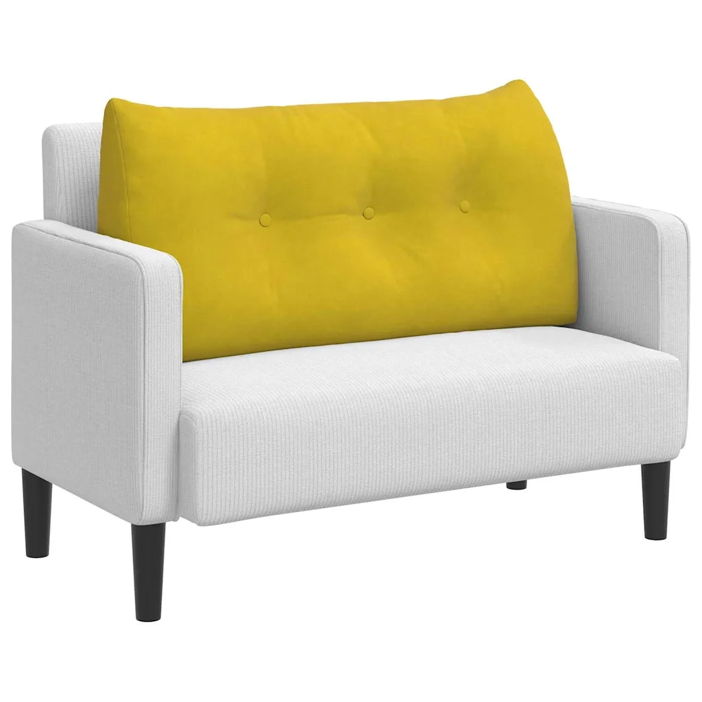 Cuscino per Schiena Giallo 100 x 24 x 50 cm Velluto 42014465