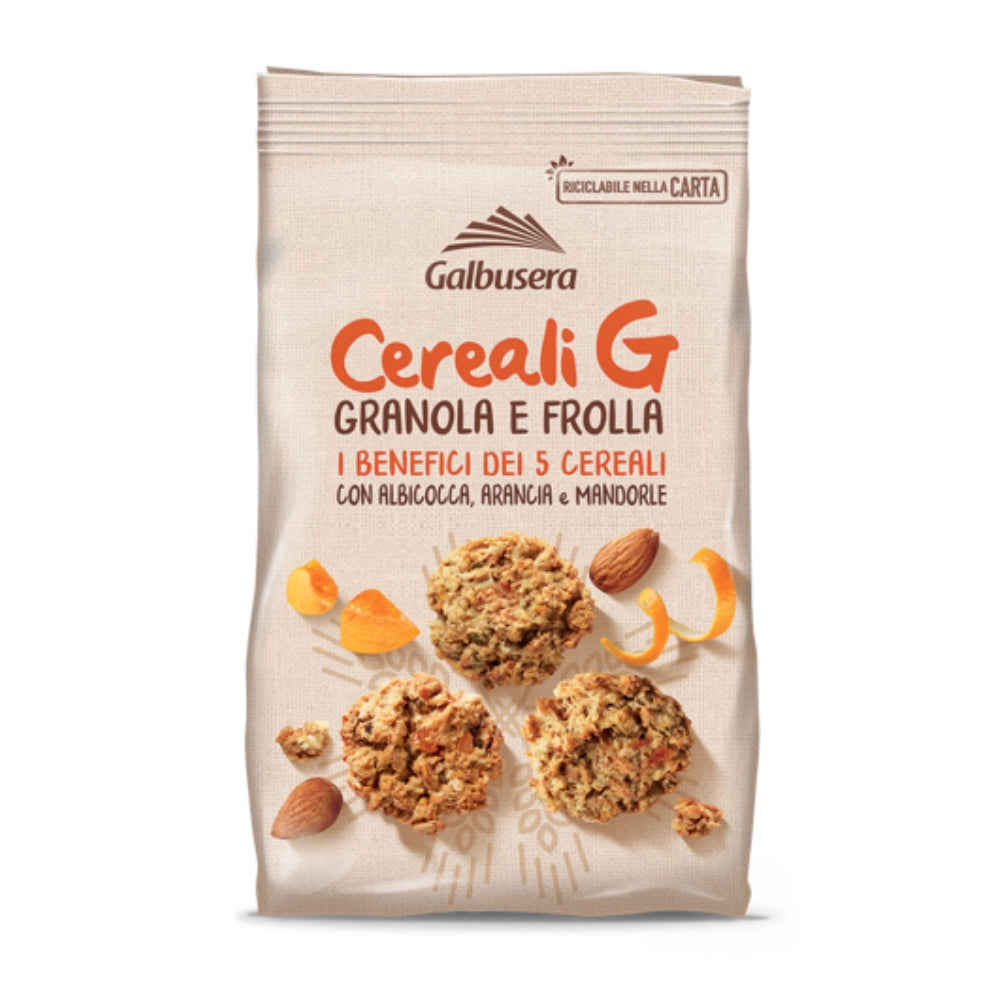 Galbusera cereali g granola e frolla con albicocca arancia mandorle da 300 gr