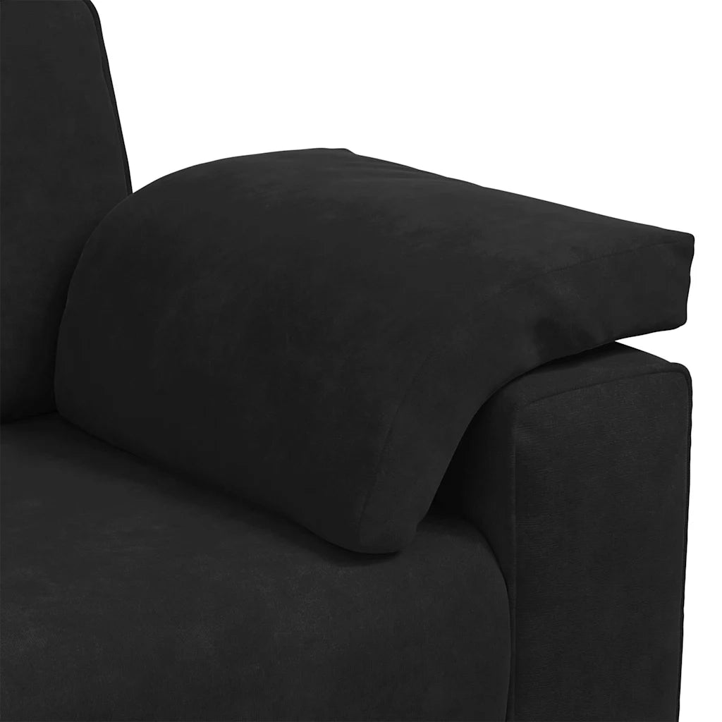 Divano Divanetto-Sofa Nero 120 cm in Velluto 768657
