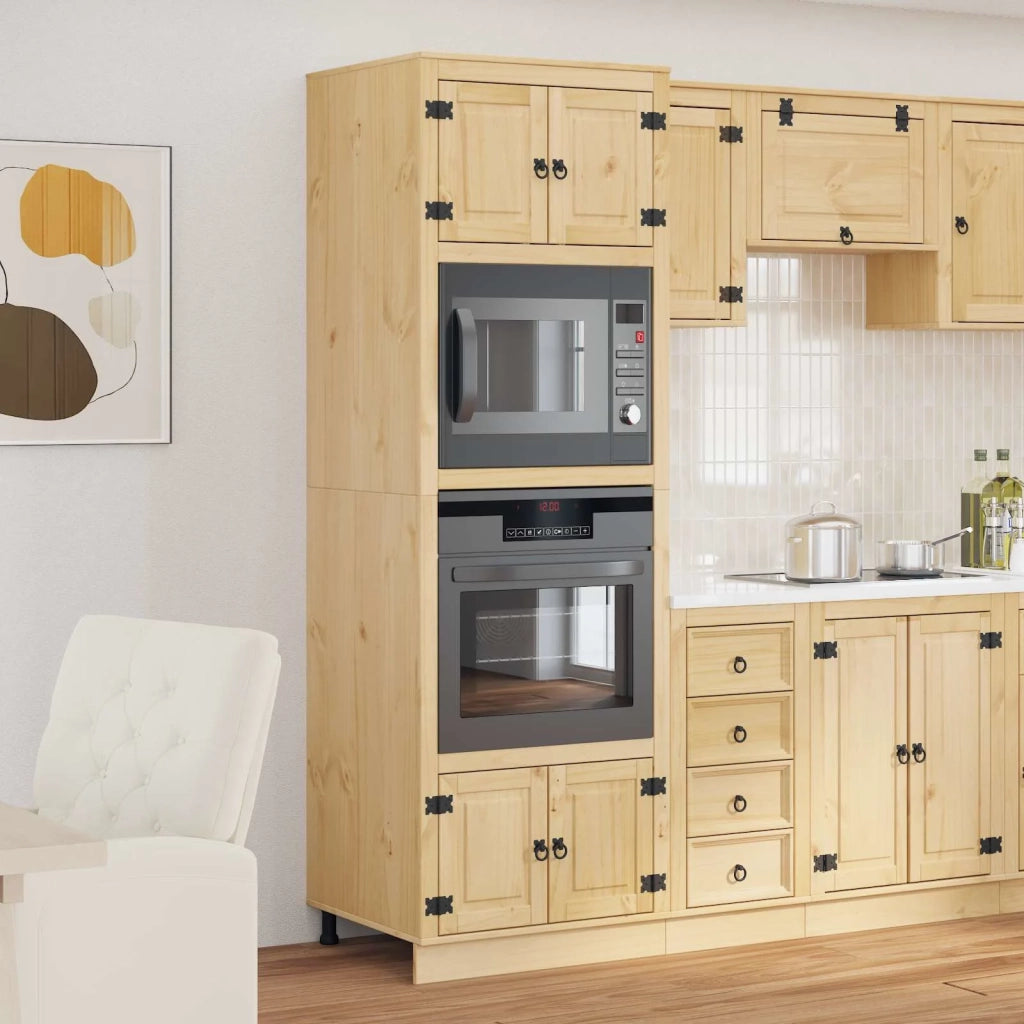 Pensile da cucina | Armadietto SKI Marrone Miele 66 x 58 x 207 cm Pino massello