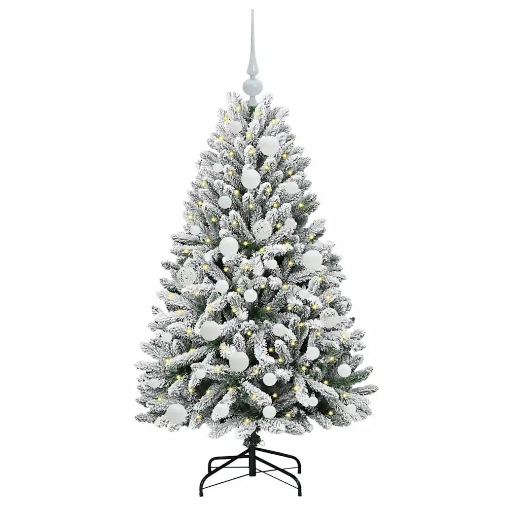 Albero di Natale artificiale con 150 LED Verde e Bianco 120 cm 3395733