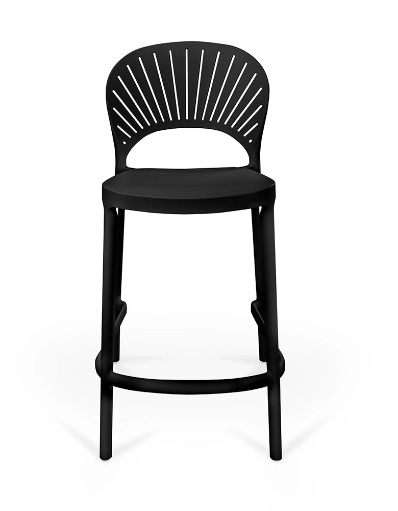 Sgabello cucina nero in plastica, sgabello alto – Sunny - SG10SUPP