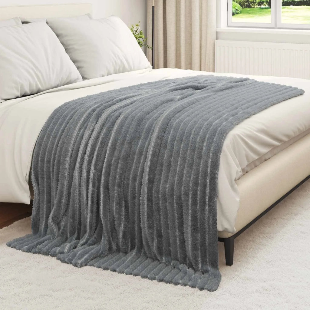 Coperta Grigio scuro 200 x 150 cm Panno