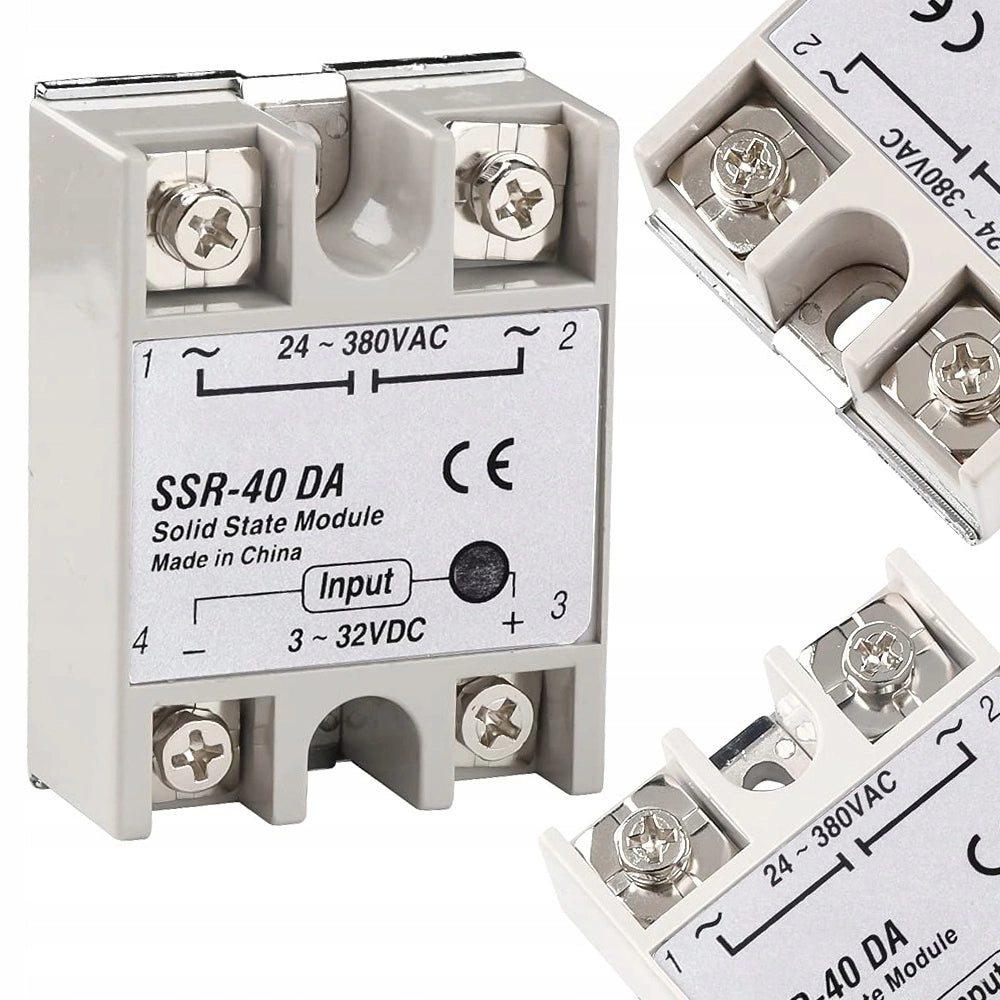 Relè a Stato Solido SSR-40 DA 40A 24-380VAC LED – Alta Capacità di Carico, Isolamento Fotoelettrico