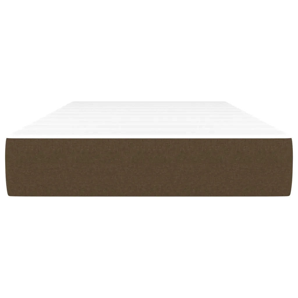 Materasso a Molle Insacchettate Rigidità Media Marrone Scuro 90x190x20 cm 347697
