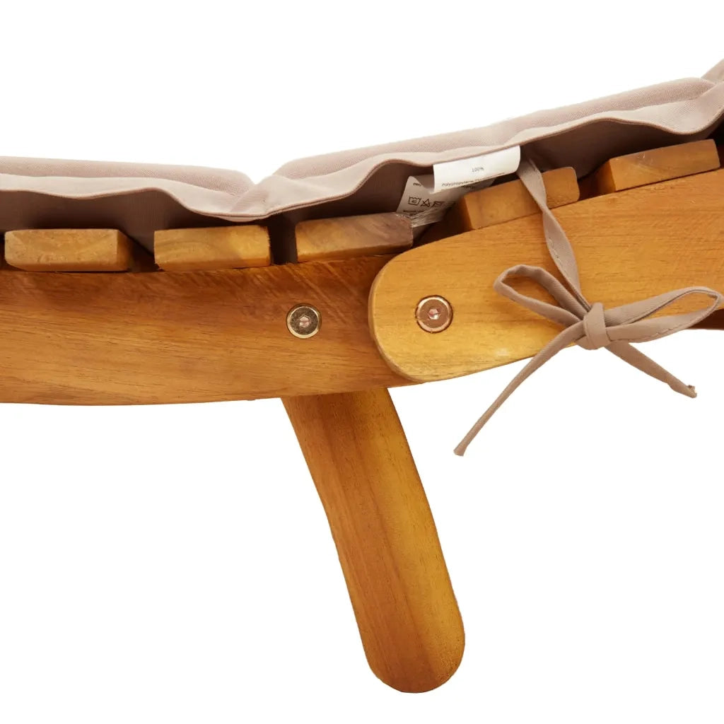 Lettini Prendisole con Cuscini 2 pz Legno Massello di Acacia 3214836