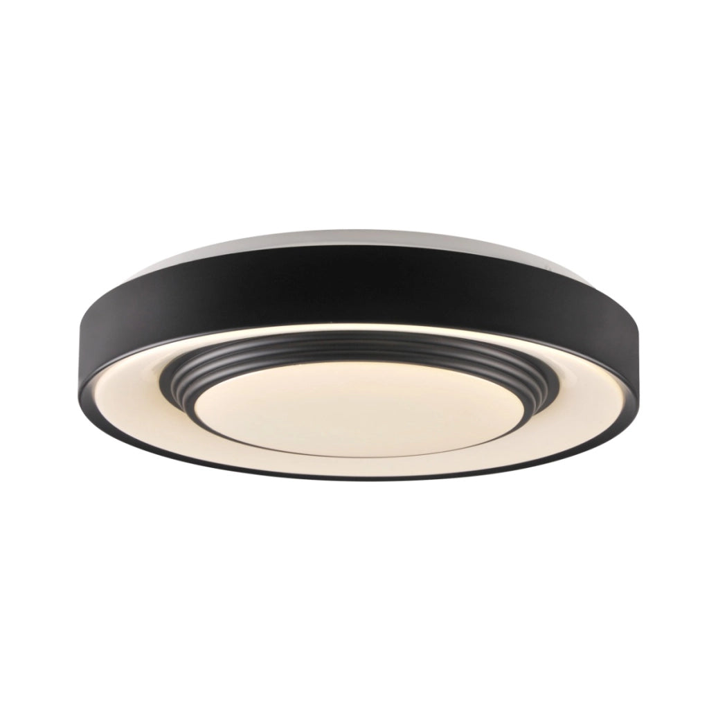 Plafoniera LED 72W tonda 48cm nera CCT telecomando