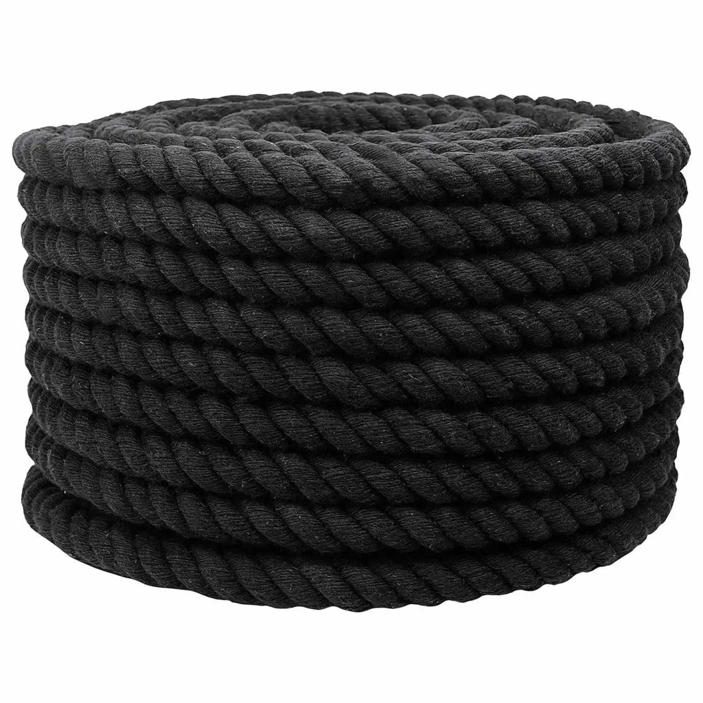 Corda | Fune Nero 2,4 x 2,4 x 5000 cm Cotone
