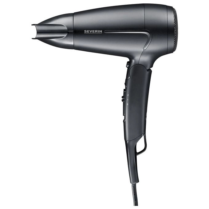 Severin HT0159 - Asciugacapelli da Viaggio Pieghevole 1600 W Compatto Nero
