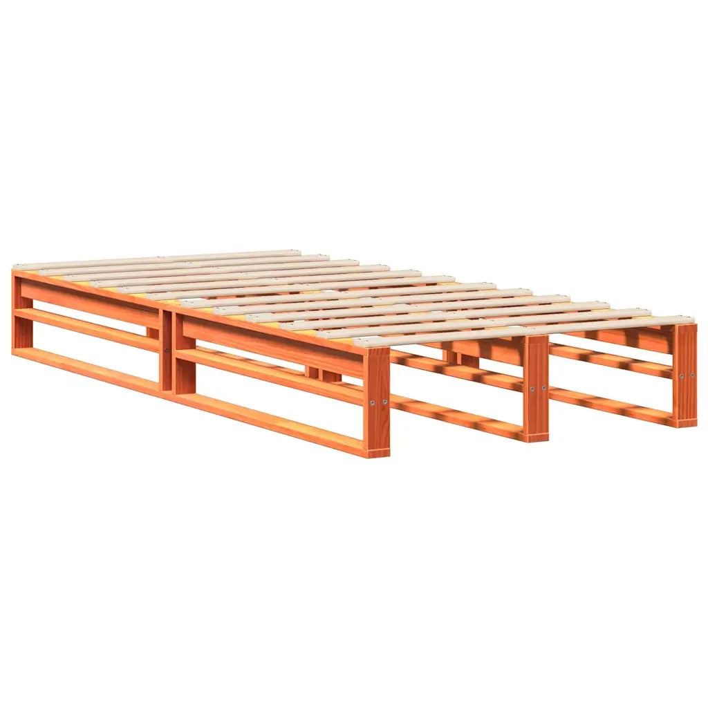 Letto senza Materasso-Struttura Letto Marrone Cera 100x200 cm in Legno di Pino 130110