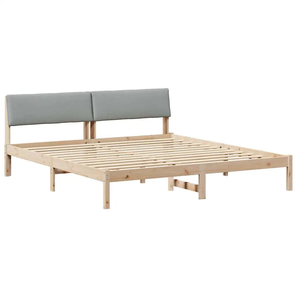 Struttura del Letto Marrone e grigio chiaro 200 x 200 cm