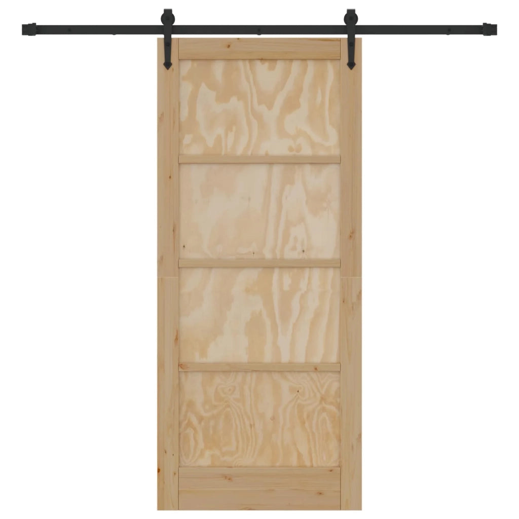 Porta scorrevole ORKDAL Naturale e Nero 86 x 198,5 cm 3445582