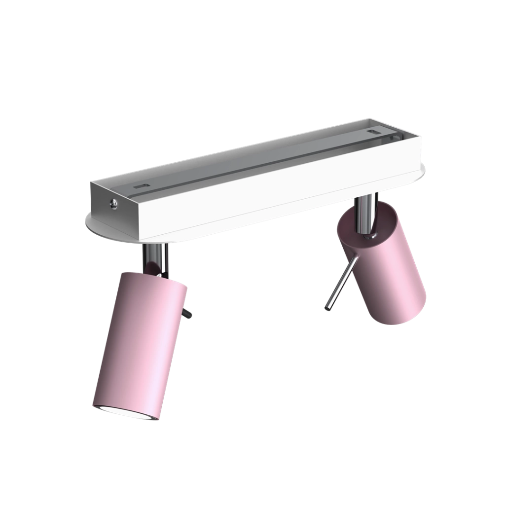 Plafoniera Milagro Preston 2 faretti GU10 rosa cromo