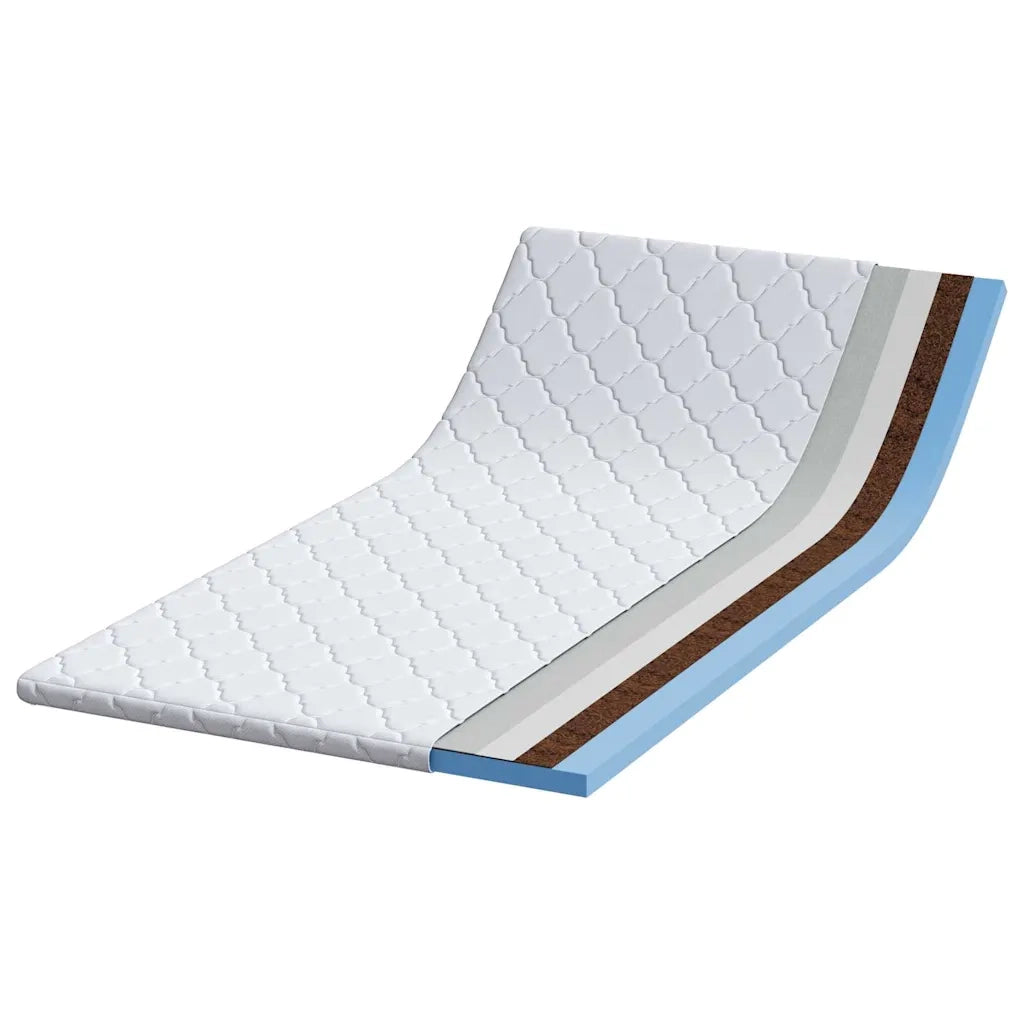 Topper al cocco Bianco 100 x 200 cm Tessuto Jacquard 4106394