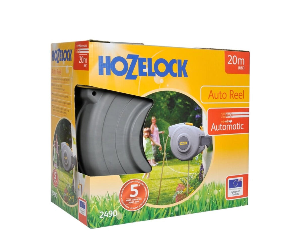 AVVOLGITUBO A MURO 'AUTO REEL' mt. 20 - c/ stivaggio accessori  - HOZELOCK