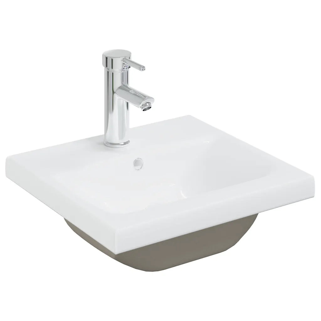 Mobile da Bagno con Lavabo Integrato e Rubinetto Grigio Cemento 3324888