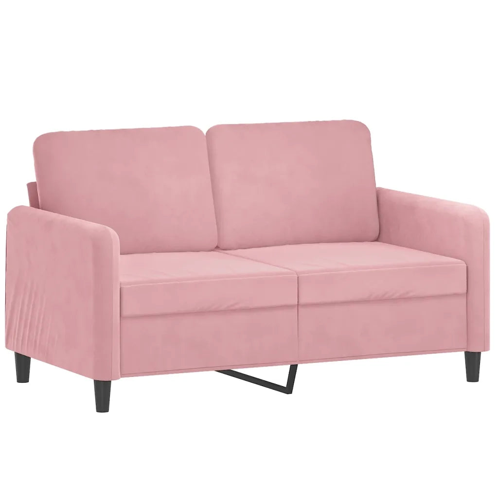 Set di Divani 3 pz con Cuscini Rosa in Velluto 3202007