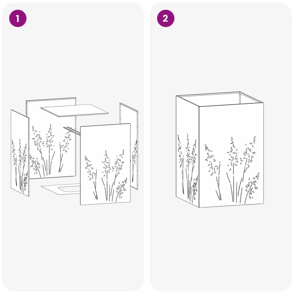 Vaso da giardino Verde Oliva 50 x 50 x 75 cm 8005770