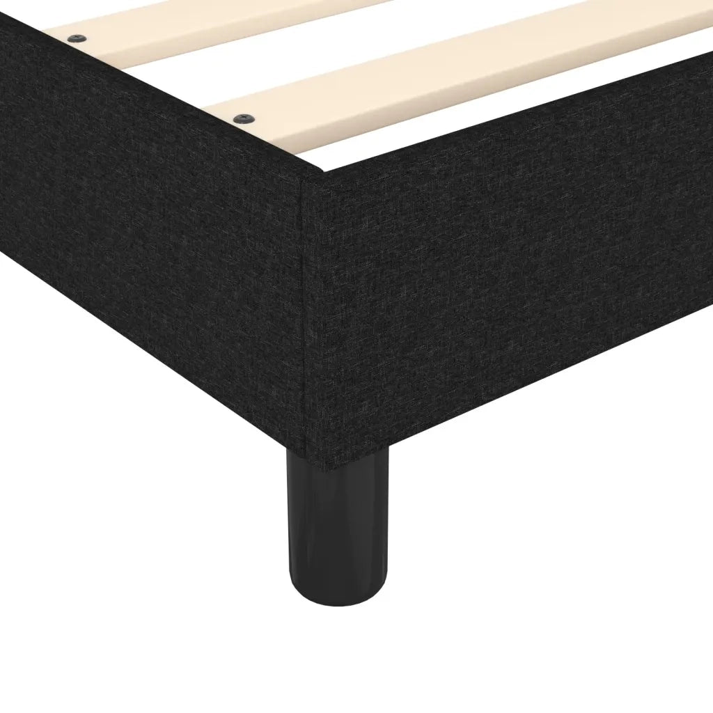 Giroletto a Molle con Materasso-Struttura Letto Nero 80x200 cm inTessuto 282092