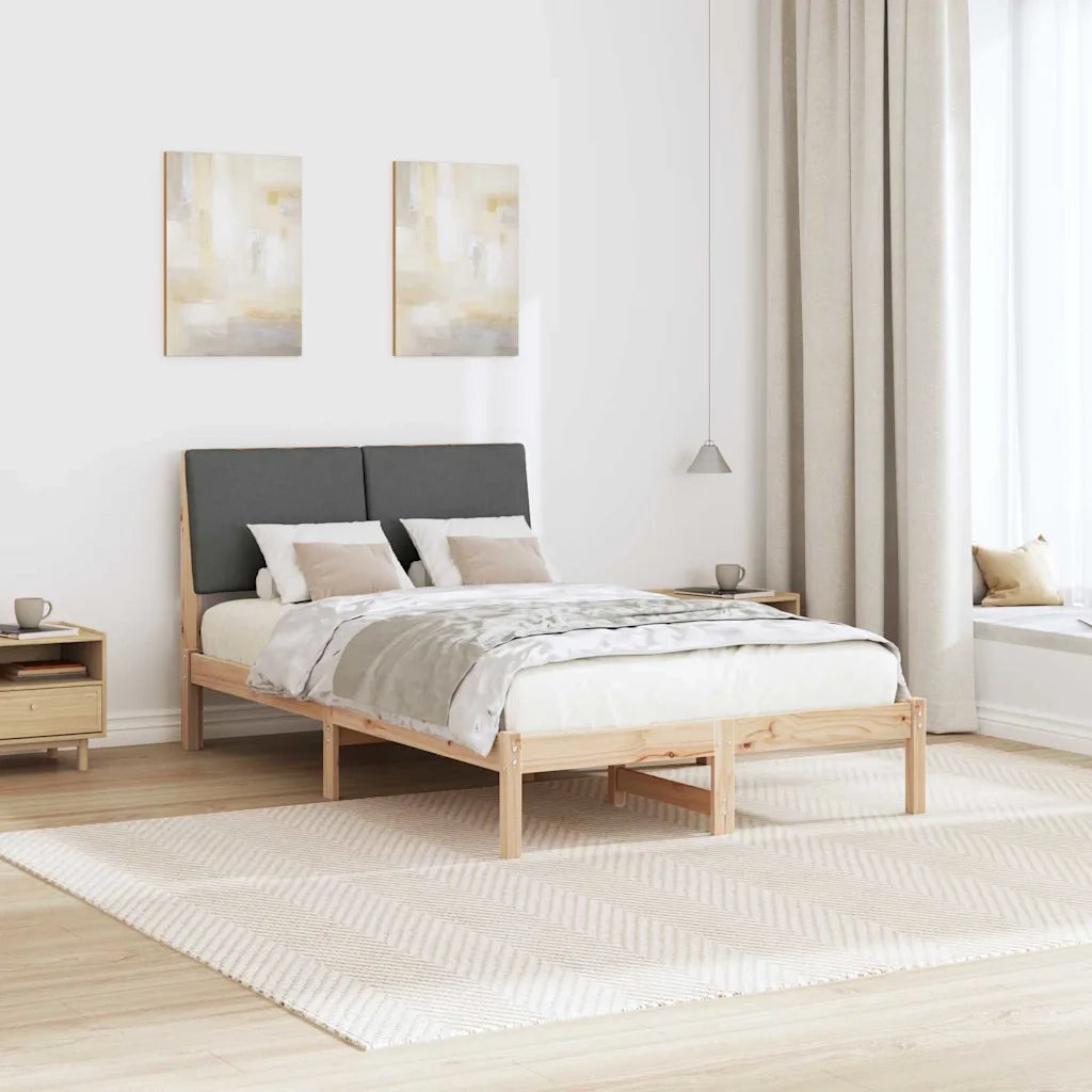 Struttura del Letto marrone e grigio scuro 120 x 190 cm