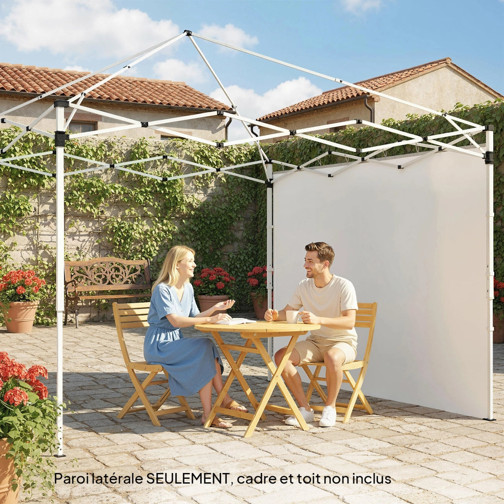 Pannelli laterali per gazebo ¨C Minimal ¨C bianco 2 pezzi