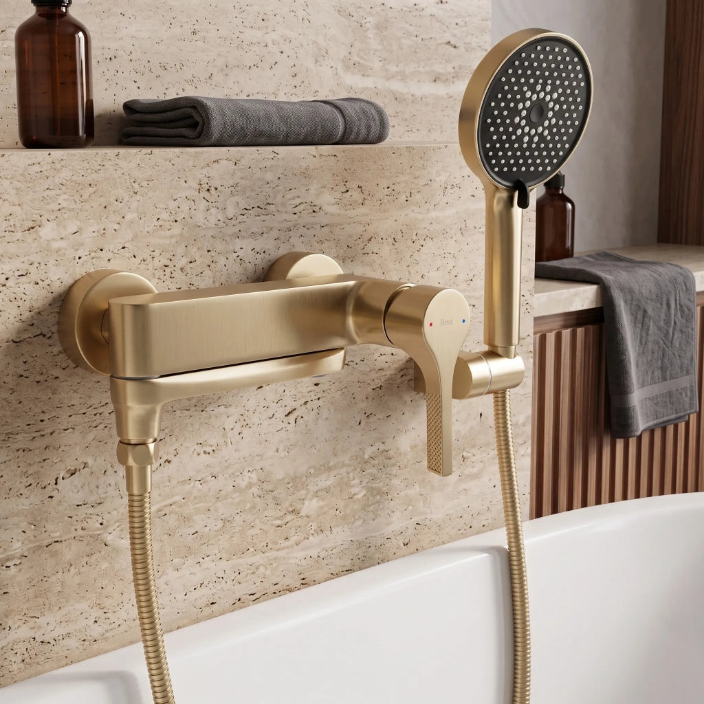 Rubinetto Da Vasca Premium Rea Maxim Brush Gold