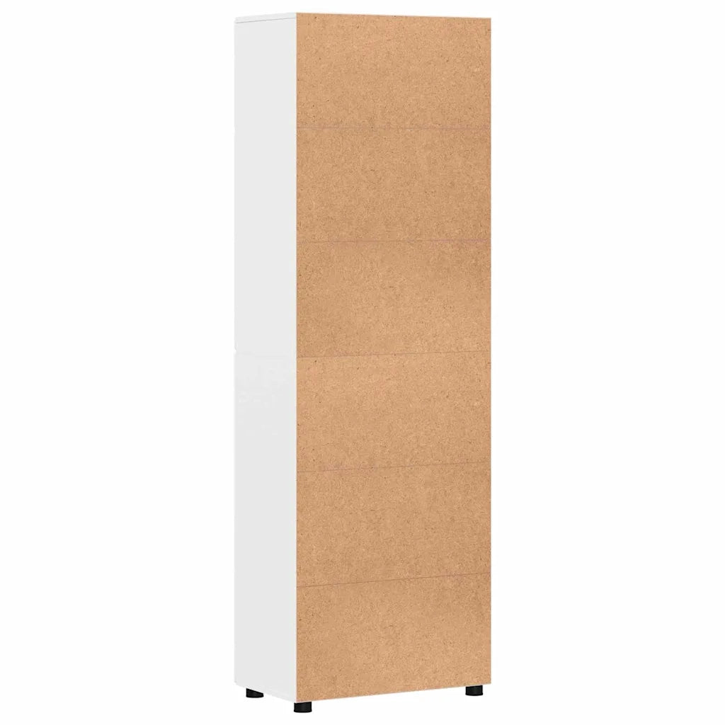 Credenza con lo scaffale FLORIN Bianco Lucido 60 x 35 x 182 cm 3397908