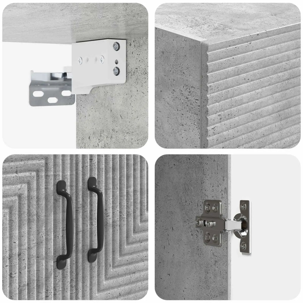 Mobiletto a muro Grigio Cemento 59 x 31 x 60 cm 898578