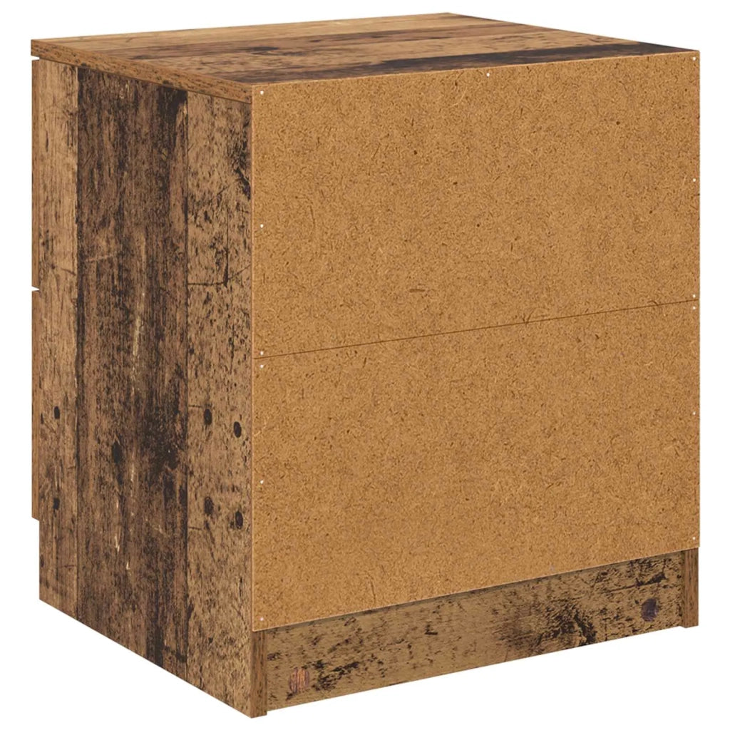 Set di 2 Comodini | Armadio da Notte | Mobiletto da notte Legno vecchio 45 x 39 x 50cm