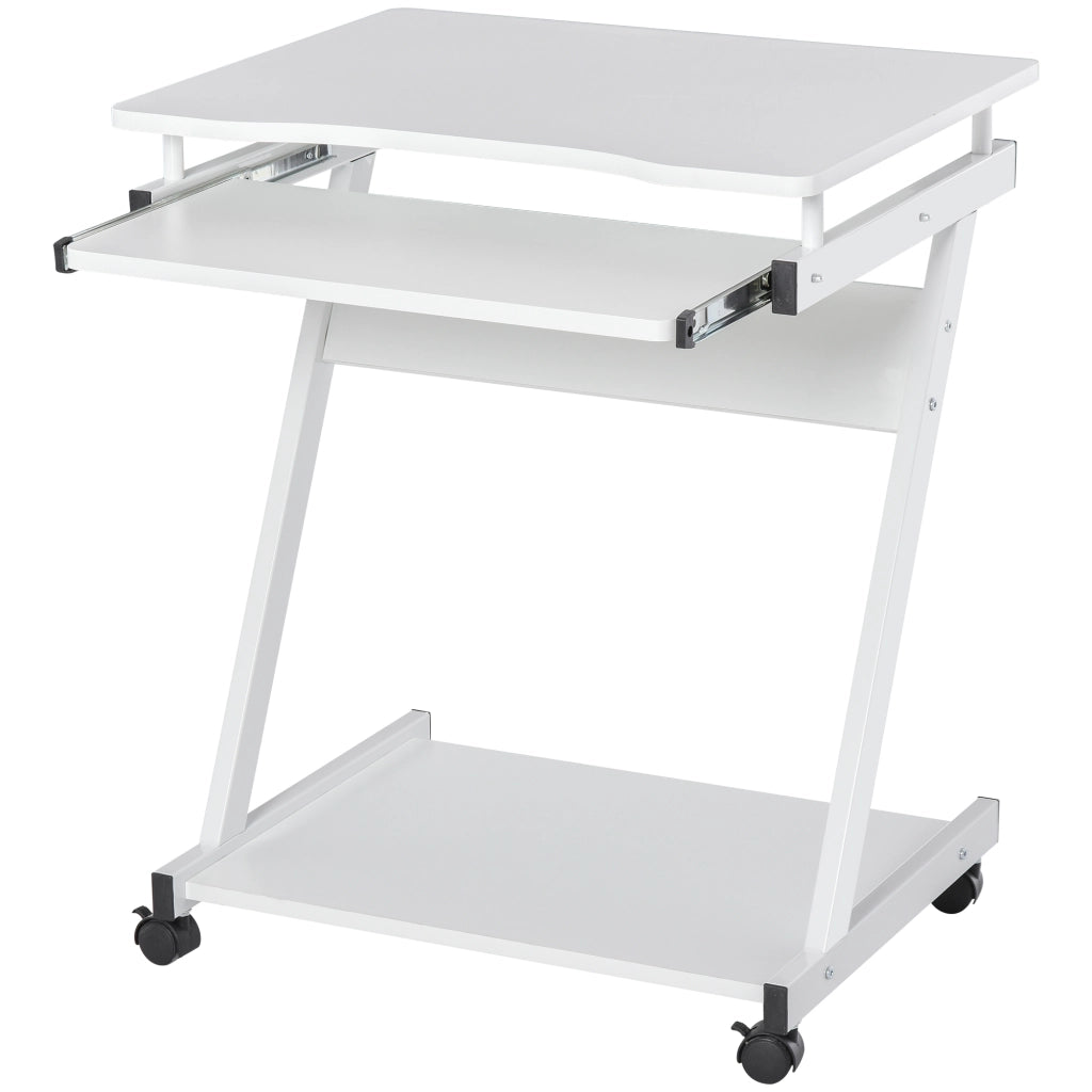 Scrivania con Ruote ¨C Minimal ¨C Bianco 60x48x76 cm