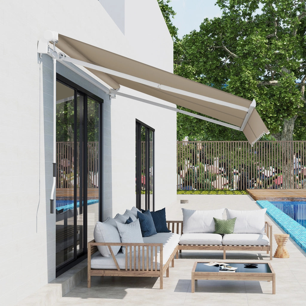 Tenda da sole regolabile per terrazza ¨C Minimal ¨C Beige 395x300 cm