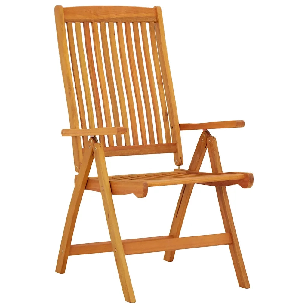 Sedie da Giardino Pieghevoli 2pz in Legno Massello di Eucalipto 316069