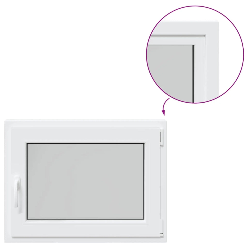 Finestra per Soffitta RISOR Bianco 80 x 50 cm PVC e Vetro 42047238