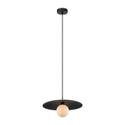 Sospensione minimal nera con sfera bianca G9 25W Italux