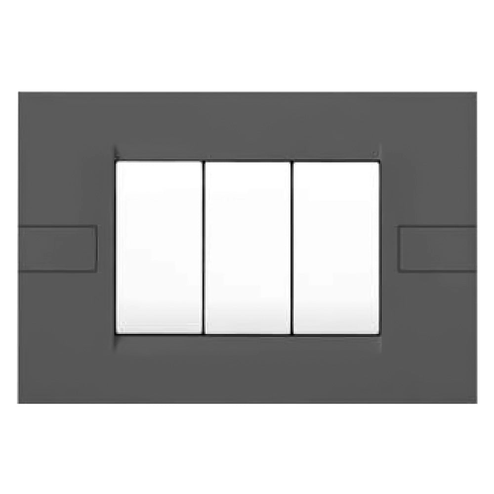 PLACCA SERIE 'INTEGRA' 3 posti - grigio scuro  - FEB