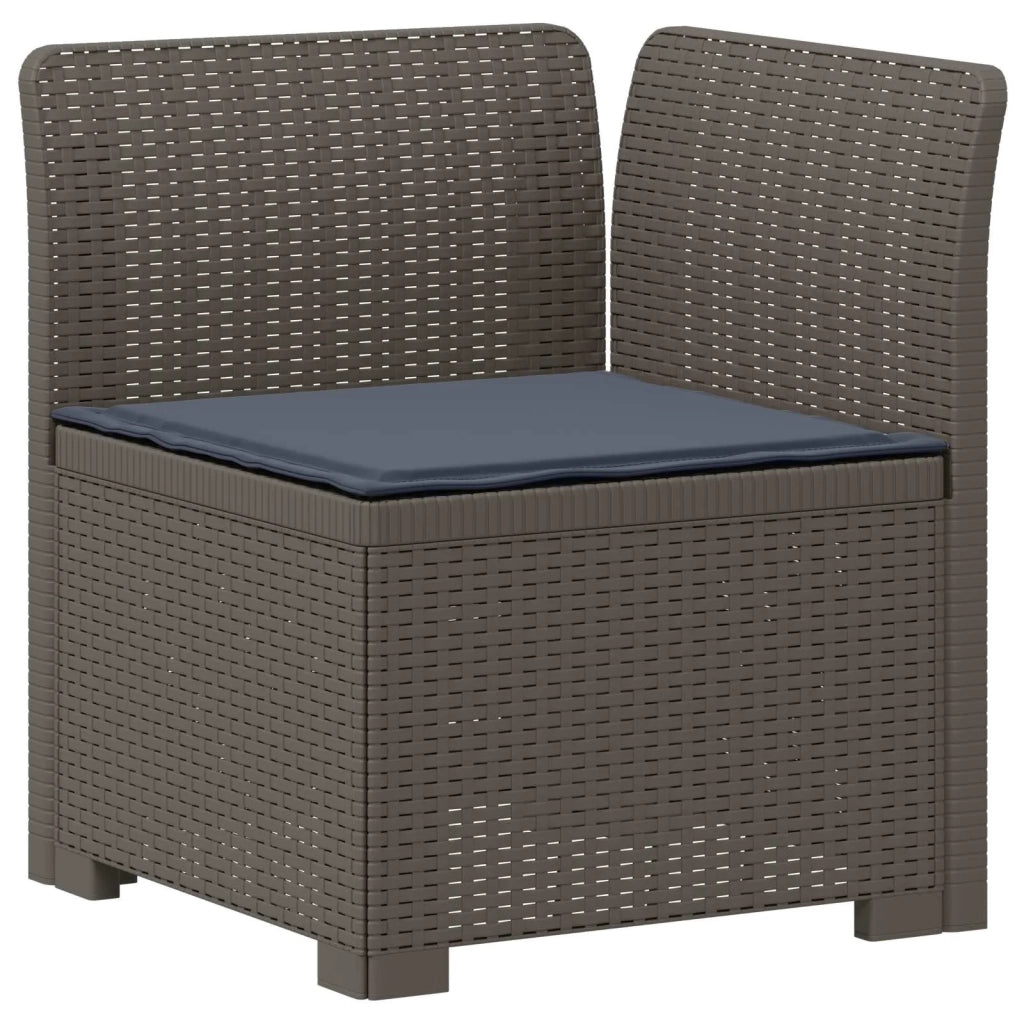Divano da esterno-Divano da Giardino 3 posti con cuscini in look rattan PP 778197