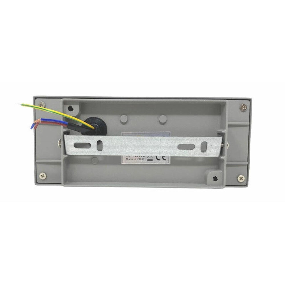 Trade Shop - Applique A Parete Per Esterno Ip44 Attacco E27 Luce Lampada Da Muro Grigio Es29 -
