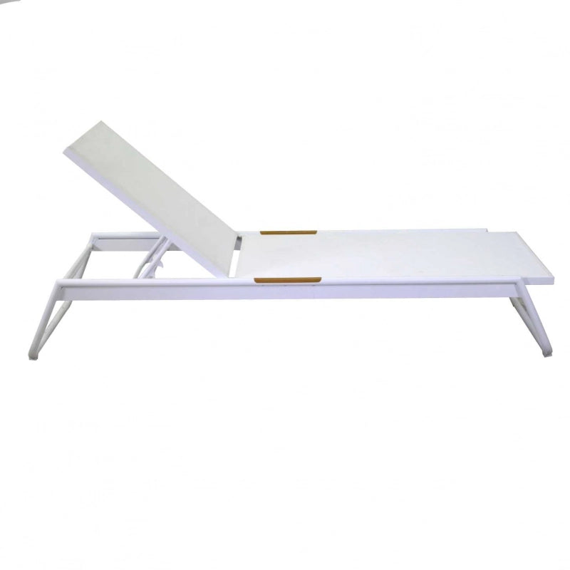 Lettino alluminio Medford bianco cm 206x68h32/102